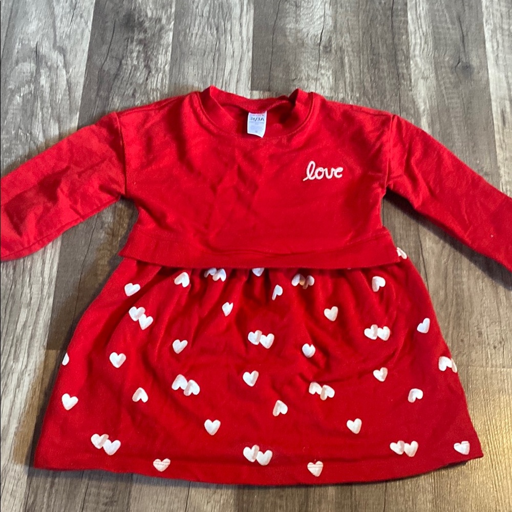 Red Dress with Heart Pattern